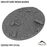 Tabletop Terrain Bases 120×92 mm oval / Single Graveyard Resin Bases