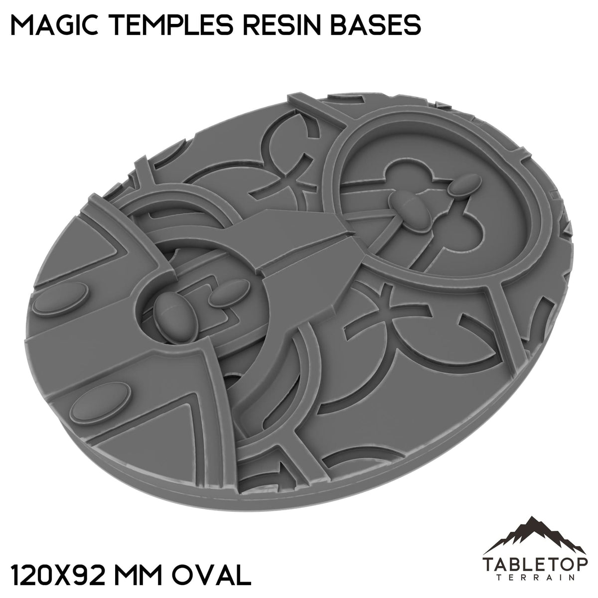 Tabletop Terrain Bases 120×92 mm oval / Single Magic Temples Resin Bases