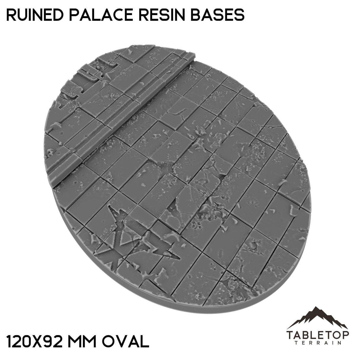 Tabletop Terrain Bases 120×92 mm oval / Single Ruined Palace Resin Bases