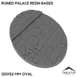 Tabletop Terrain Bases 120×92 mm oval / Single Ruined Palace Resin Bases