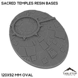 Tabletop Terrain Bases 120×92 mm oval / Single Sacred Temples Resin Bases