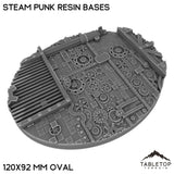 Tabletop Terrain Bases 120×92 mm oval / Single Steam Punk Resin Bases