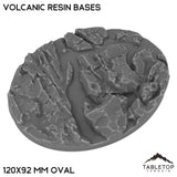 Tabletop Terrain Bases 120×92 mm oval / Single Volcanic Resin Bases