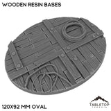 Tabletop Terrain Bases 120×92 mm oval / Single Wooden Resin Bases