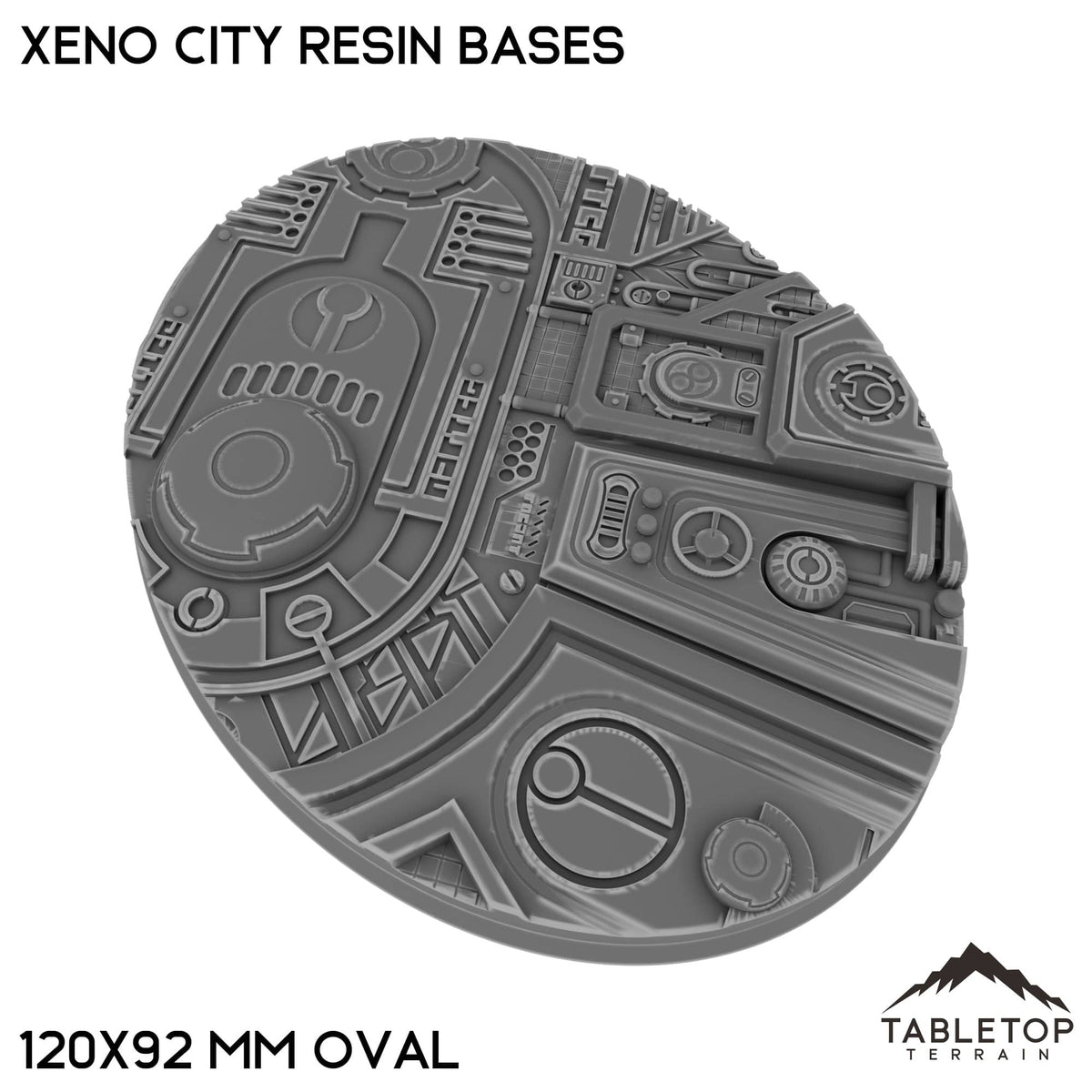 Tabletop Terrain Bases 120×92 mm oval / Single Xeno City Resin Bases