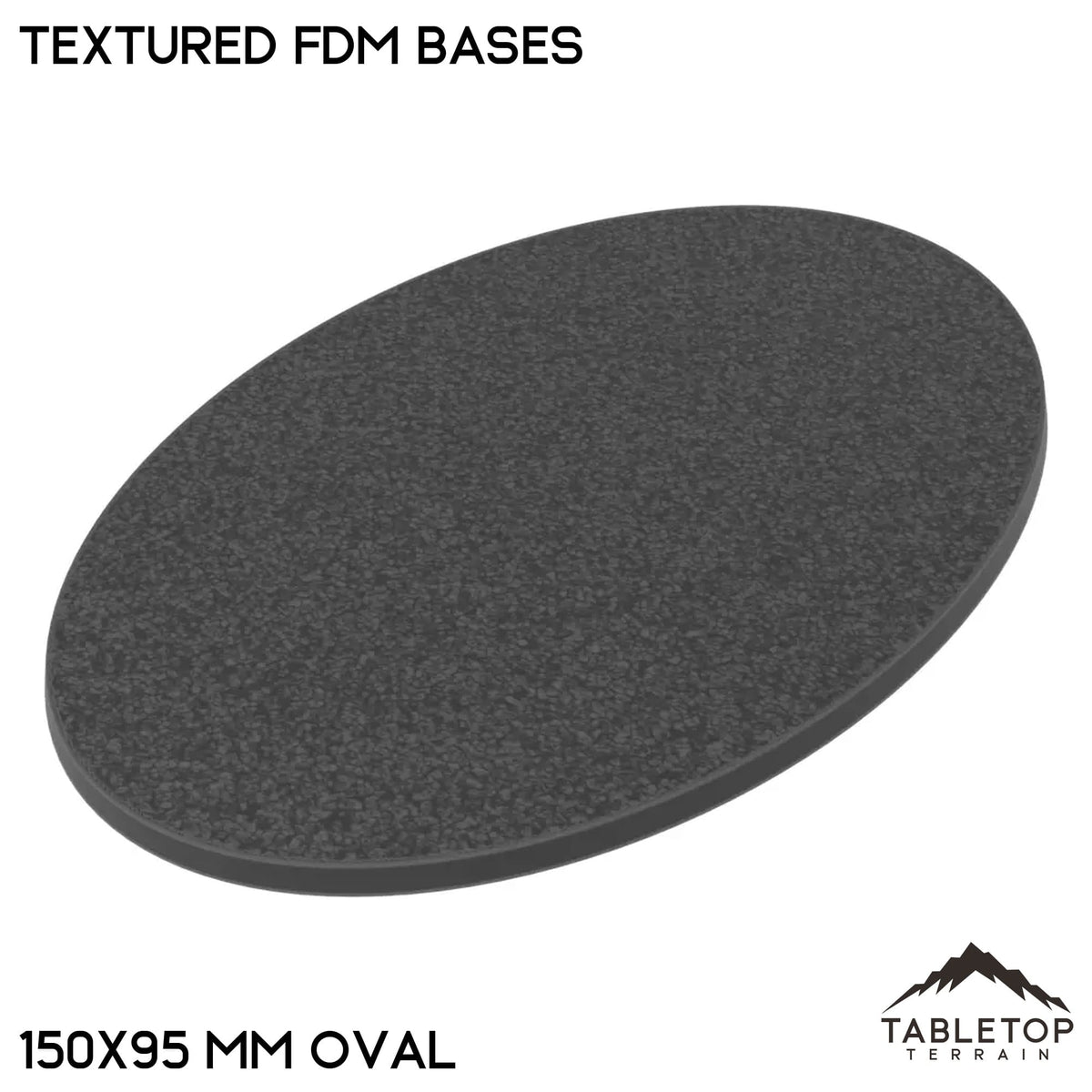 Tabletop Terrain Bases 150×95 mm oval / Single base Textured FDM Bases