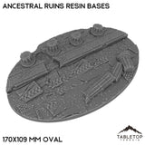 Tabletop Terrain Bases 170×109 mm oval / Single Ancestral Ruins Resin Bases
