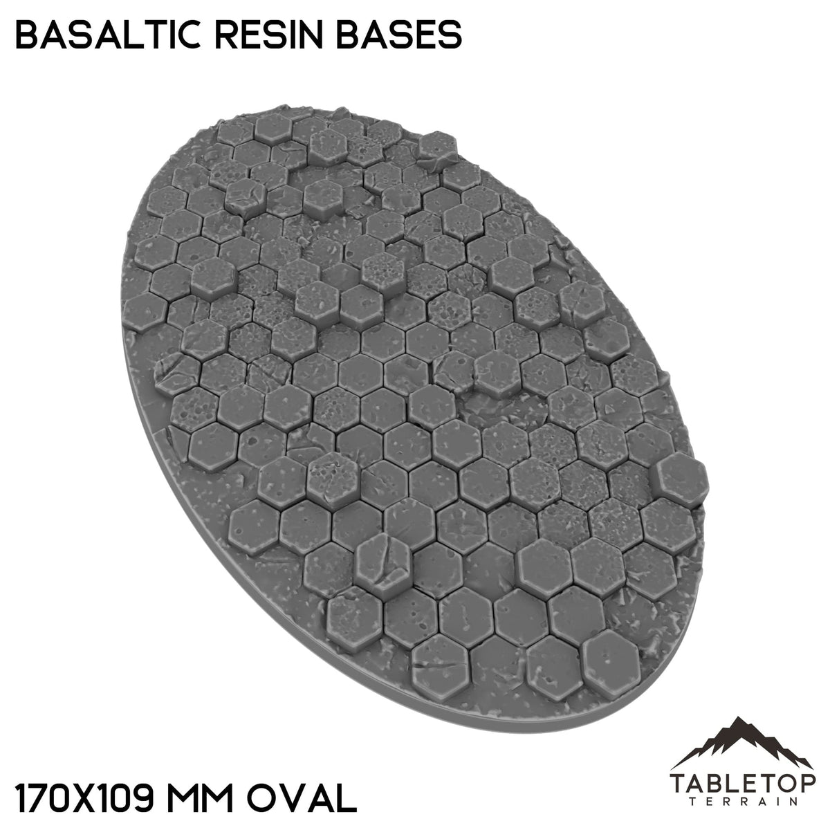 Tabletop Terrain Bases 170×109 mm oval / Single Basaltic Resin Bases