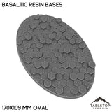 Tabletop Terrain Bases 170×109 mm oval / Single Basaltic Resin Bases