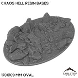 Tabletop Terrain Bases 170×109 mm oval / Single Chaos Hell Resin Bases