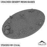 Tabletop Terrain Bases 170×109 mm oval / Single Cracked Desert Resin Bases