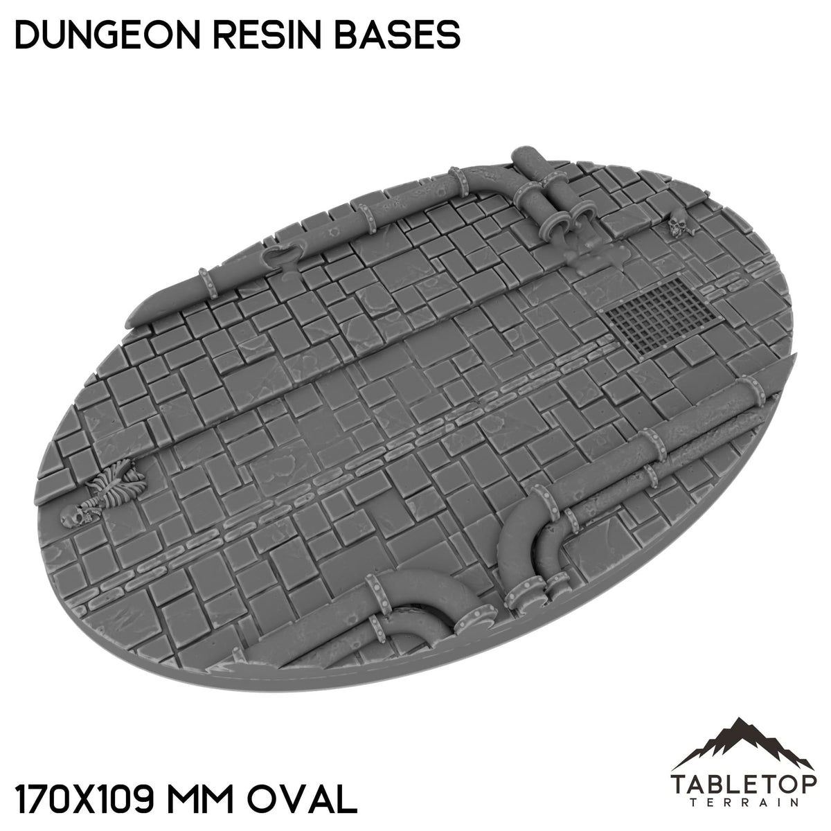 Tabletop Terrain Bases 170×109 mm oval / Single Dungeon Resin Bases