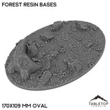 Tabletop Terrain Bases 170×109 mm oval / Single Forest Resin Bases