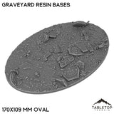 Tabletop Terrain Bases 170×109 mm oval / Single Graveyard Resin Bases