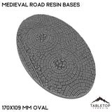 Tabletop Terrain Bases 170×109 mm oval / Single Medieval Road Resin Bases