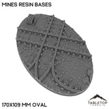 Tabletop Terrain Bases 170×109 mm oval / Single Mines Resin Bases