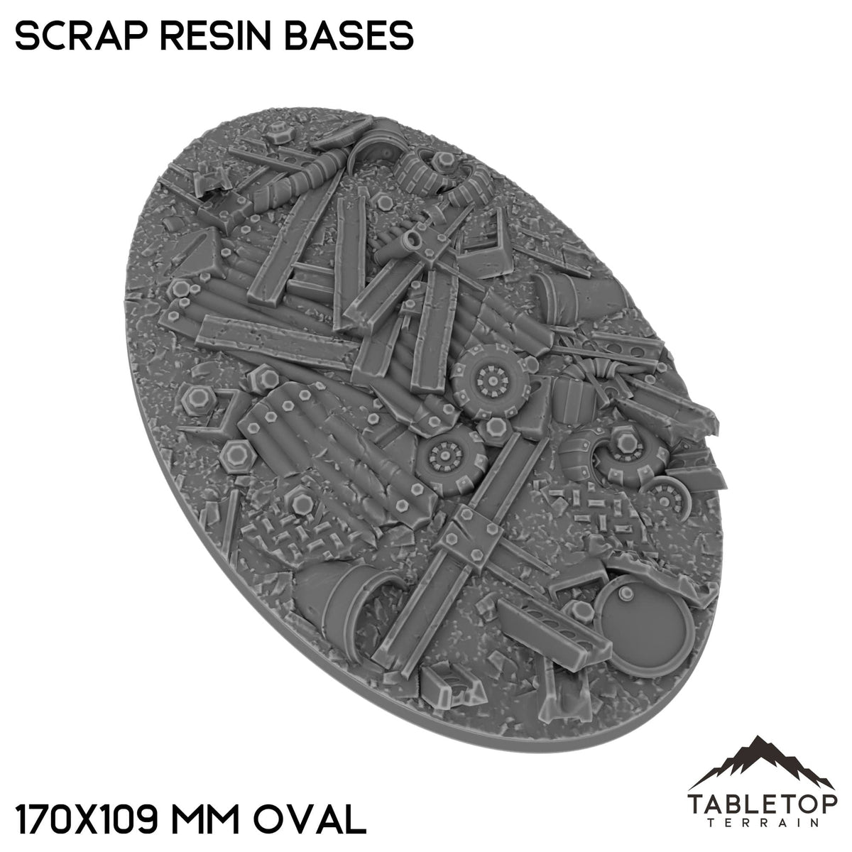 Tabletop Terrain Bases 170×109 mm oval / Single Scrap Resin Bases
