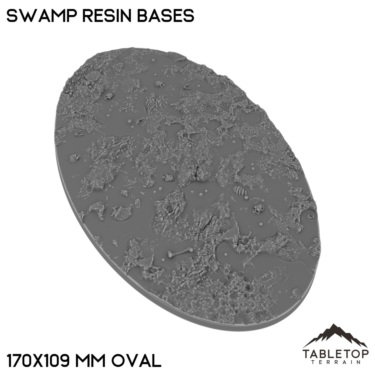 Tabletop Terrain Bases 170×109 mm oval / Single Swamp Resin Bases