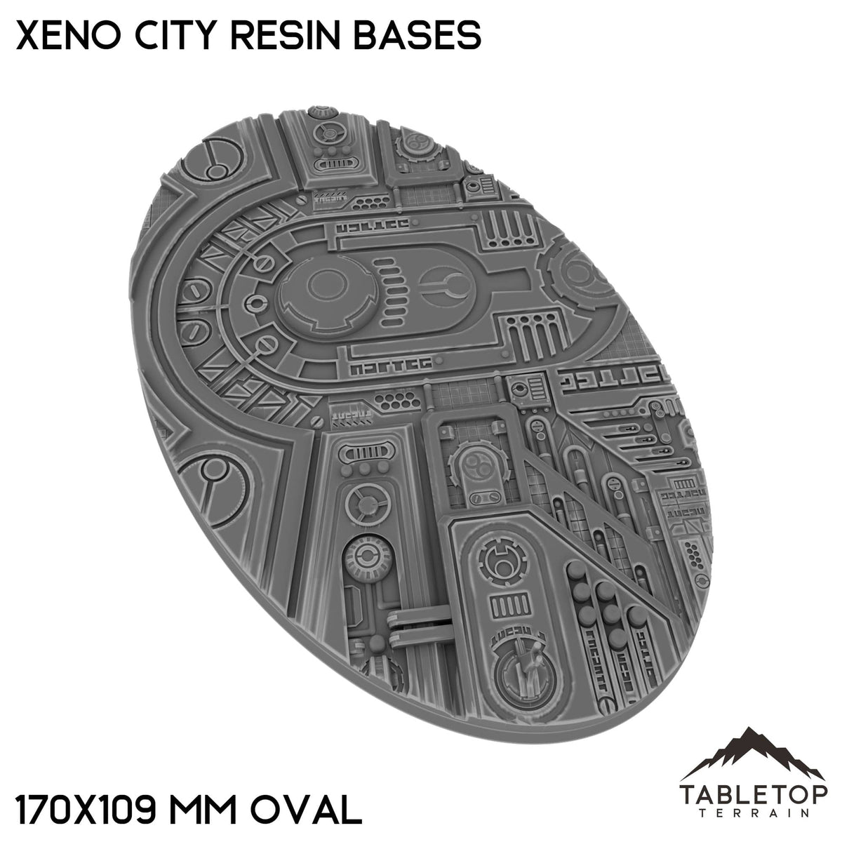 Tabletop Terrain Bases 170×109 mm oval / Single Xeno City Resin Bases