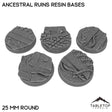 Tabletop Terrain Bases 25 mm / Single Ancestral Ruins Resin Bases