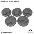 Tabletop Terrain Bases 25 mm / Single Basaltic Resin Bases
