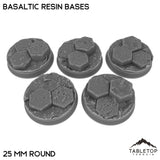 Tabletop Terrain Bases 25 mm / Single Basaltic Resin Bases