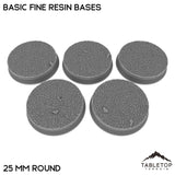 Tabletop Terrain Bases 25 mm / Single Basic Fine Resin Bases