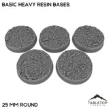 Tabletop Terrain Bases 25 mm / Single Basic Heavy Resin Bases