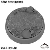 Tabletop Terrain Bases 25 mm / Single Bone Resin Bases