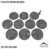 Tabletop Terrain Bases 25 mm / Single Chaos Resin Bases