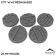 Tabletop Terrain Bases 25 mm / Single City WWII Resin Bases