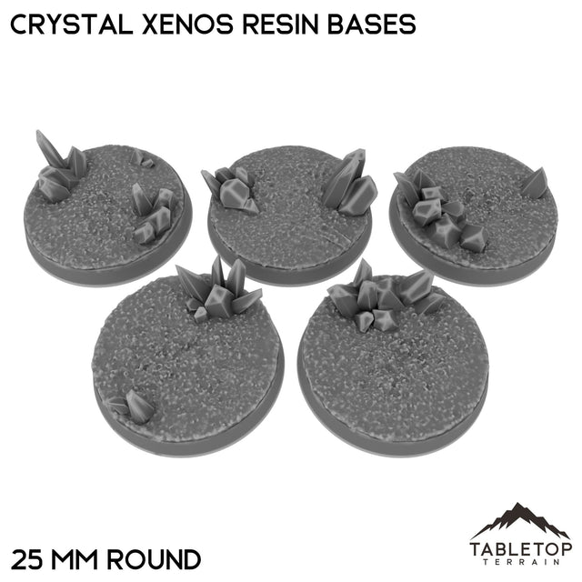 Tabletop Terrain Bases 25 mm / Single Crystal Xenos Resin Bases