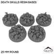 Tabletop Terrain Bases 25 mm / Single Death Skulls Resin Bases