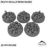 Tabletop Terrain Bases 25 mm / Single Death Skulls Resin Bases