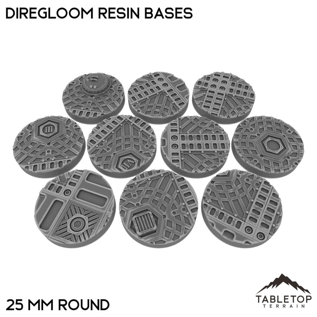 Tabletop Terrain Bases 25 mm / Single Diregloom Resin Bases
