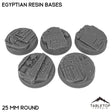 Tabletop Terrain Bases 25 mm / Single Egyptian Resin Bases