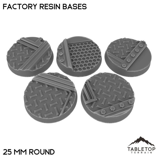 Tabletop Terrain Bases 25 mm / Single Factory Resin Bases