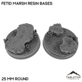 Tabletop Terrain Bases 25 mm / Single Fetid Marsh Resin Bases