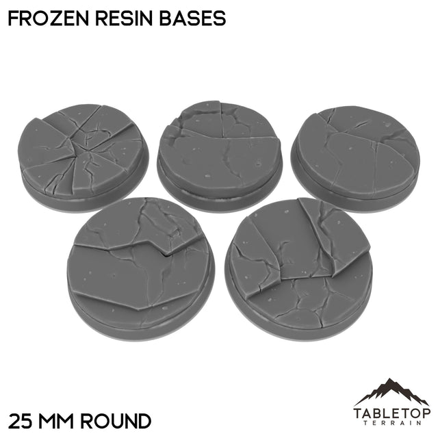 Tabletop Terrain Bases 25 mm / Single Frozen Resin Bases