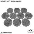 Tabletop Terrain Bases 25 mm / Single Infinity City Resin Bases