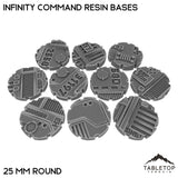 Tabletop Terrain Bases 25 mm / Single Infinity Command Resin Bases