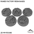 Tabletop Terrain Bases 25 mm / Single Ruined Factory Resin Bases