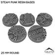 Tabletop Terrain Bases 25 mm / Single Steam Punk Resin Bases