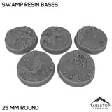 Tabletop Terrain Bases 25 mm / Single Swamp Resin Bases