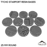 Tabletop Terrain Bases 25 mm / Single Tycho Starport Resin Bases