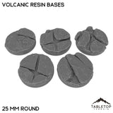 Tabletop Terrain Bases 25 mm / Single Volcanic Resin Bases