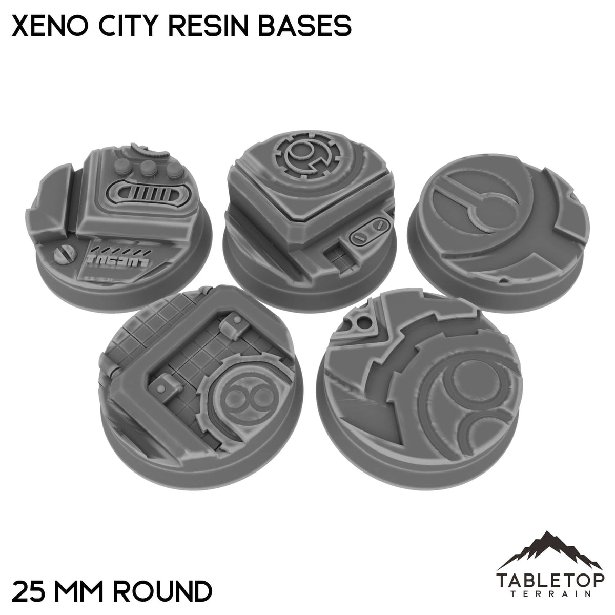 Tabletop Terrain Bases 25 mm / Single Xeno City Resin Bases