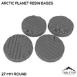 Tabletop Terrain Bases 27 mm / Single Arctic Planet Resin Bases