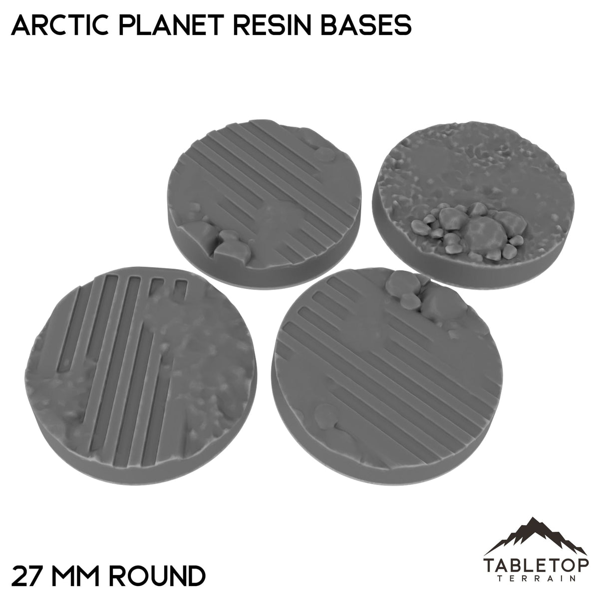 Tabletop Terrain Bases 27 mm / Single Arctic Planet Resin Bases