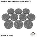 Tabletop Terrain Bases 27 mm / Single Atreus Settlement Resin Bases